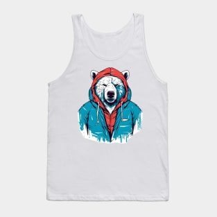 Polar Bear Funny Cyberpunk Game Tank Top